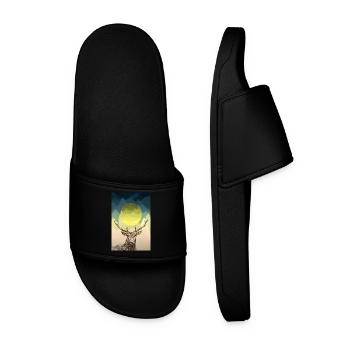 Cerf - Claquettes Homme - noir - Devant