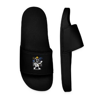 Ribbo as a Doctor – Funny Doctor's Office Scene - Men’s Pool Sliders - black - Front