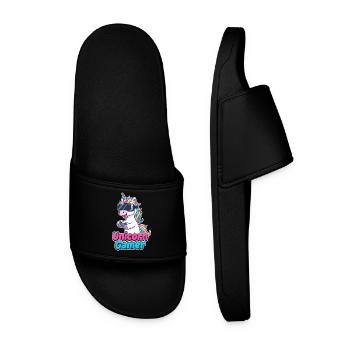 Unicorn Gamer VR Edition - Männer Badelatschen - Schwarz - Vorne