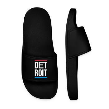 Logo-Design der Stadt Detroit - Männer Badelatschen - Schwarz - Vorne