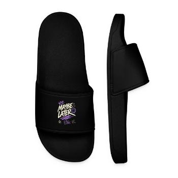 Maybe Later – No Rush No Stress No Problem - Men’s Pool Sliders - black - Front