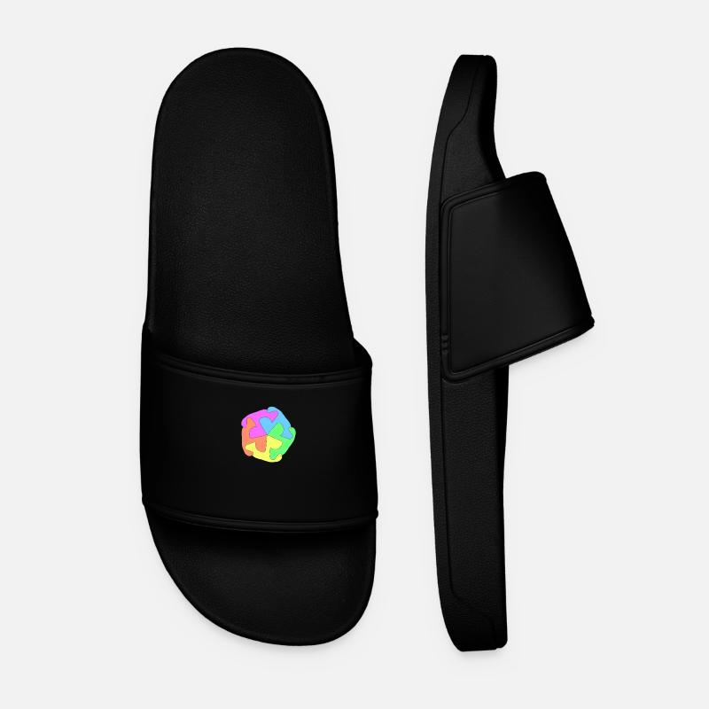 mandala buddhism - Men’s Pool Sliders - black
