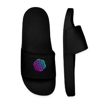 flower of Life - Men’s Pool Sliders - black - Front