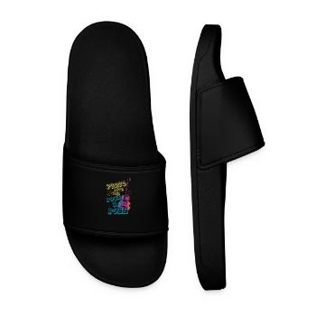 Love and Peace and Rock'n'Roll - Men’s Pool Sliders - black - Front