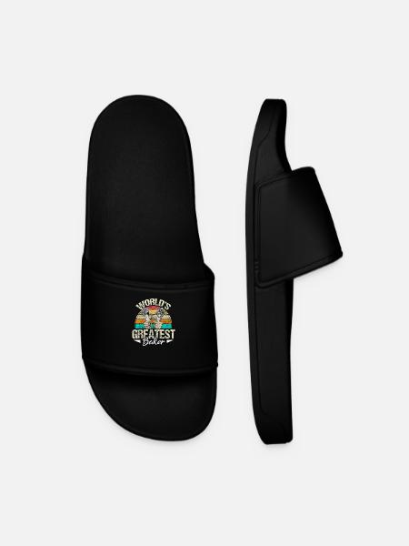 Baking Baker Kitchen Gift - Men’s Pool Sliders - black