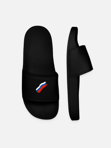 Russie drapeau couleurs - Claquettes Homme - noir