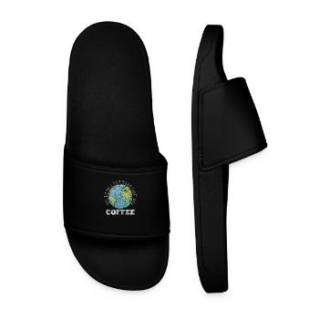 Nature Conservation Climate Change Recycling - Men’s Pool Sliders - black - Front
