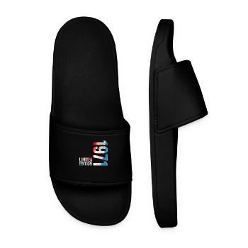 1971 Limited Edition Birthday Gift 1971 - Men’s Pool Sliders - black - Front