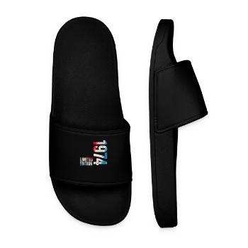 1974 Limited Edition Birthday Gift 1974 - Men’s Pool Sliders - black - Front
