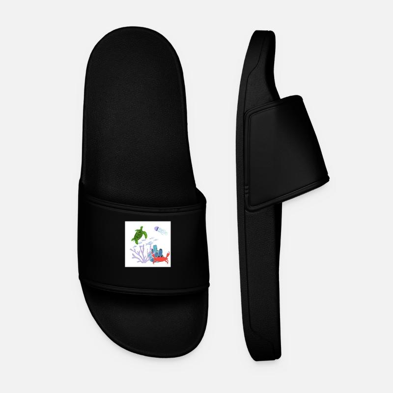 Coral reef - Men’s Pool Sliders - black