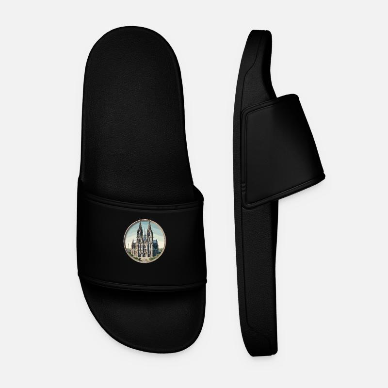 Cologne Cathedral - Men’s Pool Sliders - black