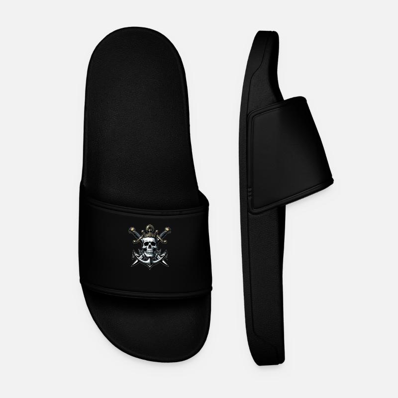 Pirate King - Men’s Pool Sliders - black