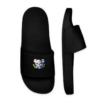 Panda - Men’s Pool Sliders - black - Front