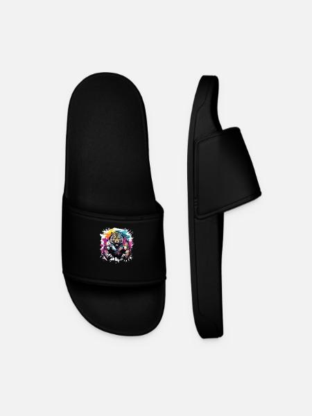Tiger Muscles - Men’s Pool Sliders - black
