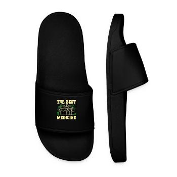 Healing through music - Men’s Pool Sliders - black - Front