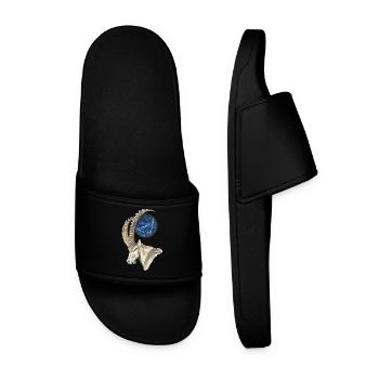 Capricorn with the constellation Capricorn - Men’s Pool Sliders - black - Front