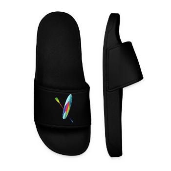 Stand up paddling colorful paddle board - Men’s Pool Sliders - black - Front