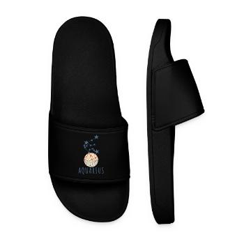 The constellation Aquarius - Men’s Pool Sliders - black - Front