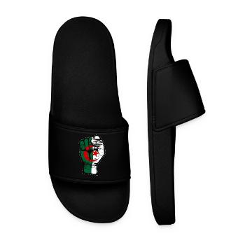 Algerien Flagge Faust Hand Symbol used - Männer Badelatschen - Schwarz - Vorne