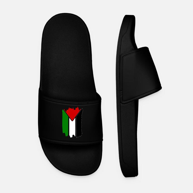 free palestine - Männer Badelatschen - Schwarz