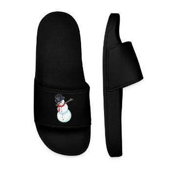 Danse hip-hop de Noël Snowman - Claquettes Homme - noir - Devant
