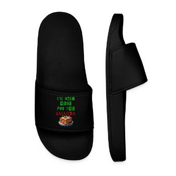 I'm just here for the lasagna - Men’s Pool Sliders - black - Front
