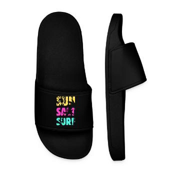 Été de surf salé au soleil - Claquettes Homme - noir - Devant