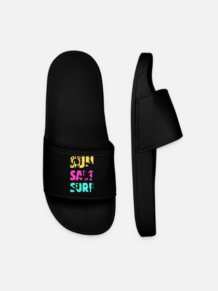 Sun Salt Surf Summer - Men’s Pool Sliders - black