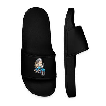 Hedgehog Motorcycle - Men’s Pool Sliders - black - Front