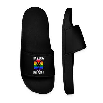 I'm A Furry Deal With It - Men’s Pool Sliders - black - Front