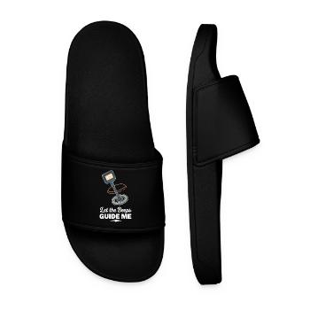 Introverted metal detector hobbyist - Men’s Pool Sliders - black - Front
