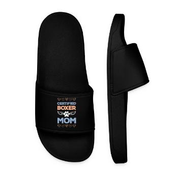 Certified Boxer Mom - Men’s Pool Sliders - black - Front