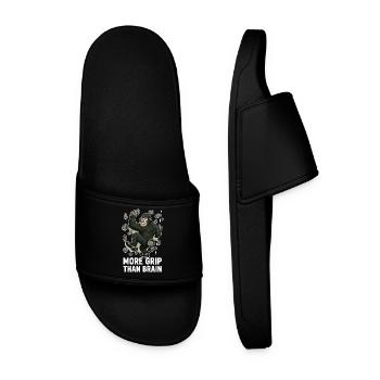 Plus de prise que de cerveau – Bloc de gorille - Claquettes Homme - noir - Devant