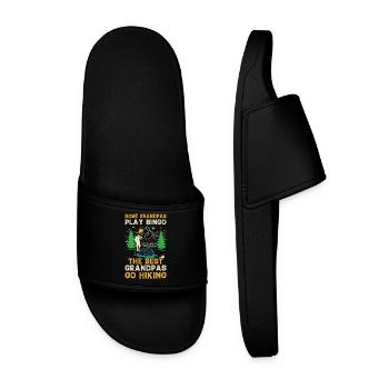 Certains grands-pères jouent au bingo, les meilleurs grands-papys font du Hiki - Claquettes Homme - noir - Devant
