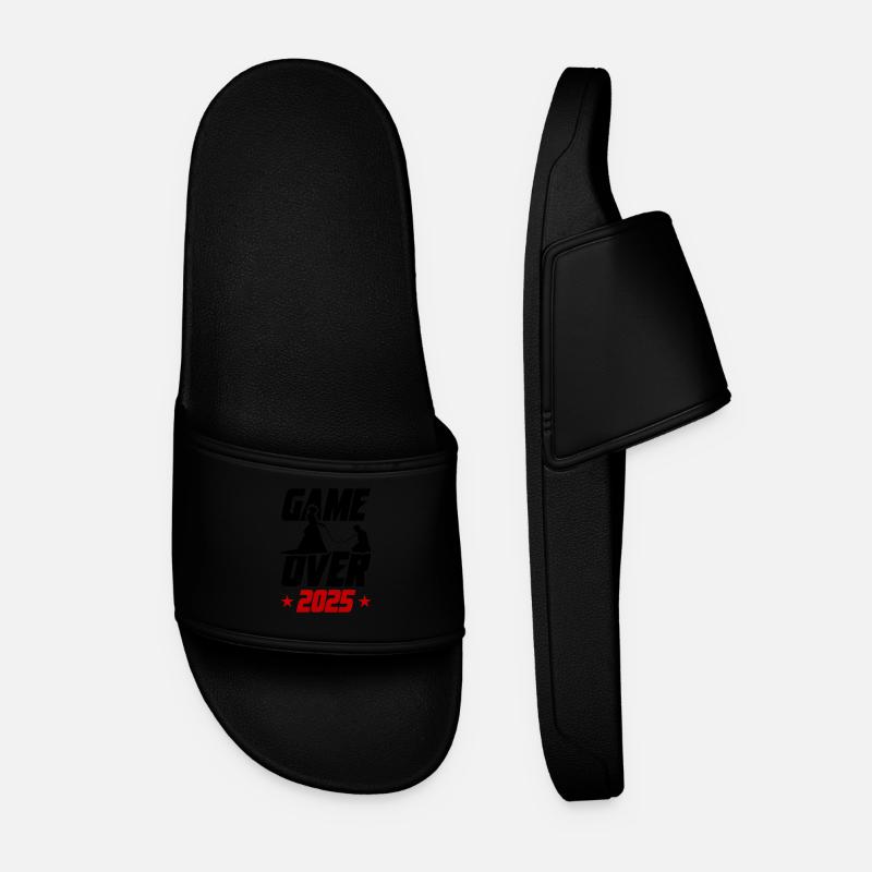 Game Over 2025 Wedding Marriage - Men’s Pool Sliders - black