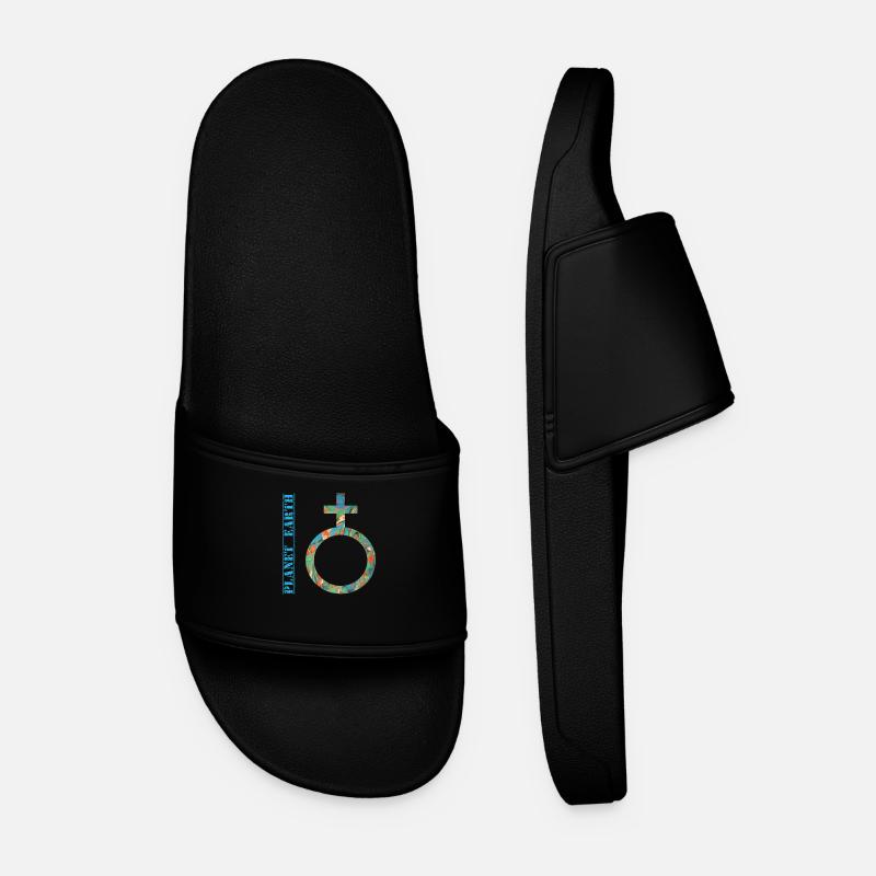 planet earth e 4 - Men’s Pool Sliders - black