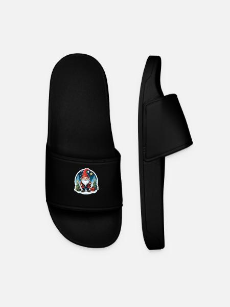 Christmas gnome - Men’s Pool Sliders - black