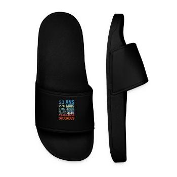 23 ans de vie – chaque seconde compte - Men’s Pool Sliders - black - Front