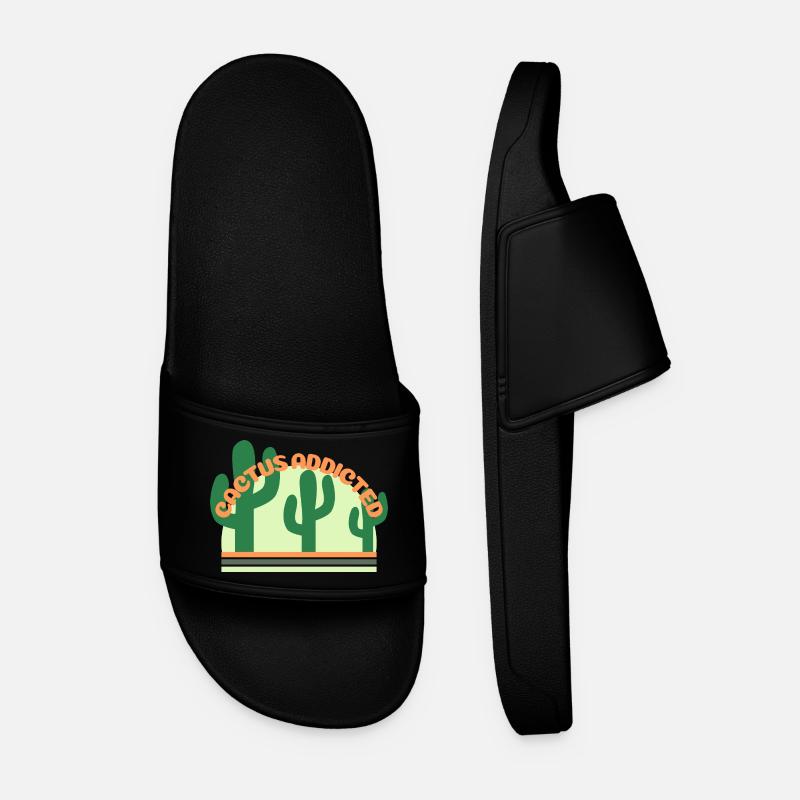 Cactus saying - Men’s Pool Sliders - black