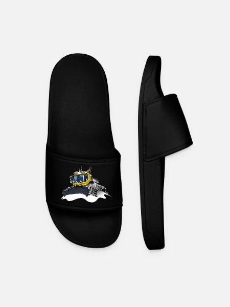 yellow snow shovel snow - Men’s Pool Sliders - black