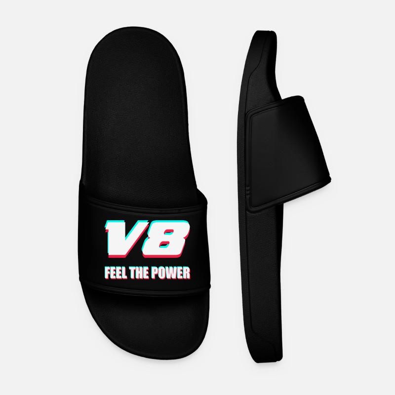 V8 - Männer Badelatschen - Schwarz