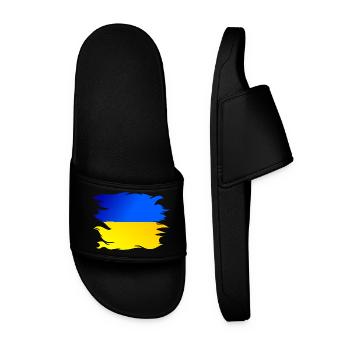 Ukraine Flag Flag - Men’s Pool Sliders - black - Front