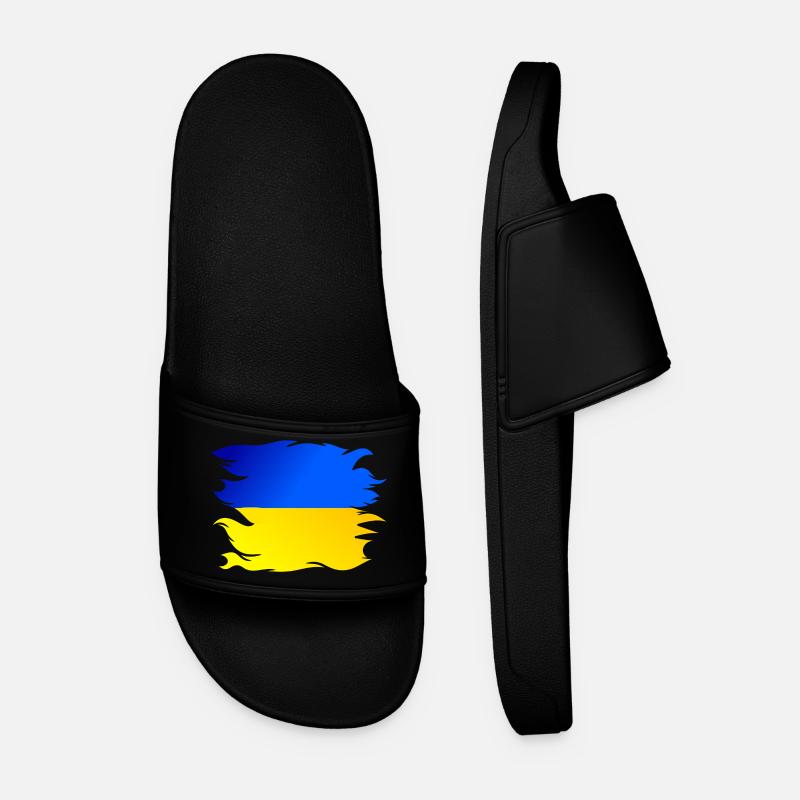 Drapeau de l’Ukraine Drapeau - Claquettes Homme - noir