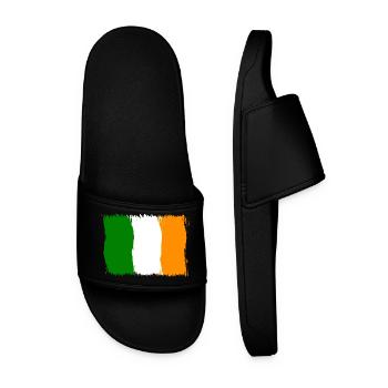 Irland ,Fahne Flagge Geschenk - Männer Badelatschen - Schwarz - Vorne