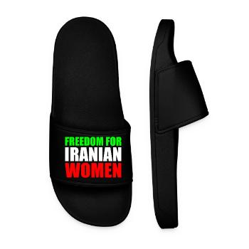 Freedom for iranian women - Men’s Pool Sliders - black - Front