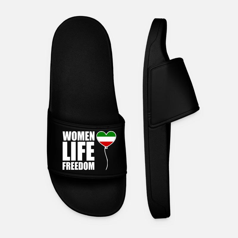 Women life freedom - Männer Badelatschen - Schwarz
