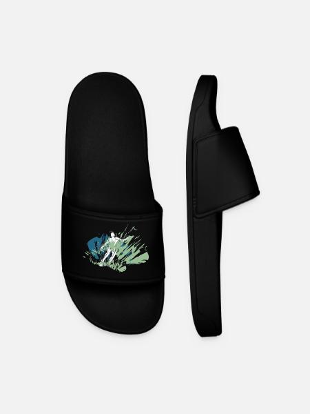 Football Cool design for real football players - Men’s Pool Sliders - black
