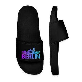 Ligne d’horizon de Berlin avec point de repère de Berlin - Claquettes Homme - noir - Devant