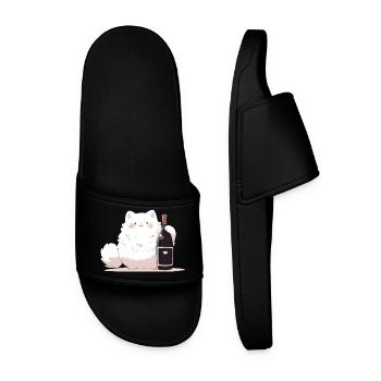 Wine Kitty - Men’s Pool Sliders - black - Front