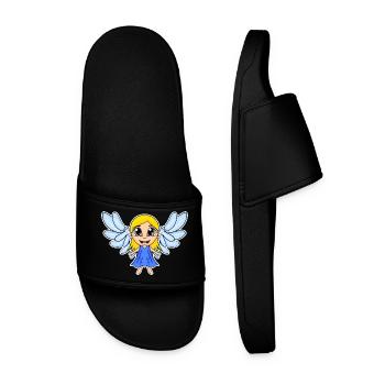 Angel Girl Wings - Men’s Pool Sliders - black - Front